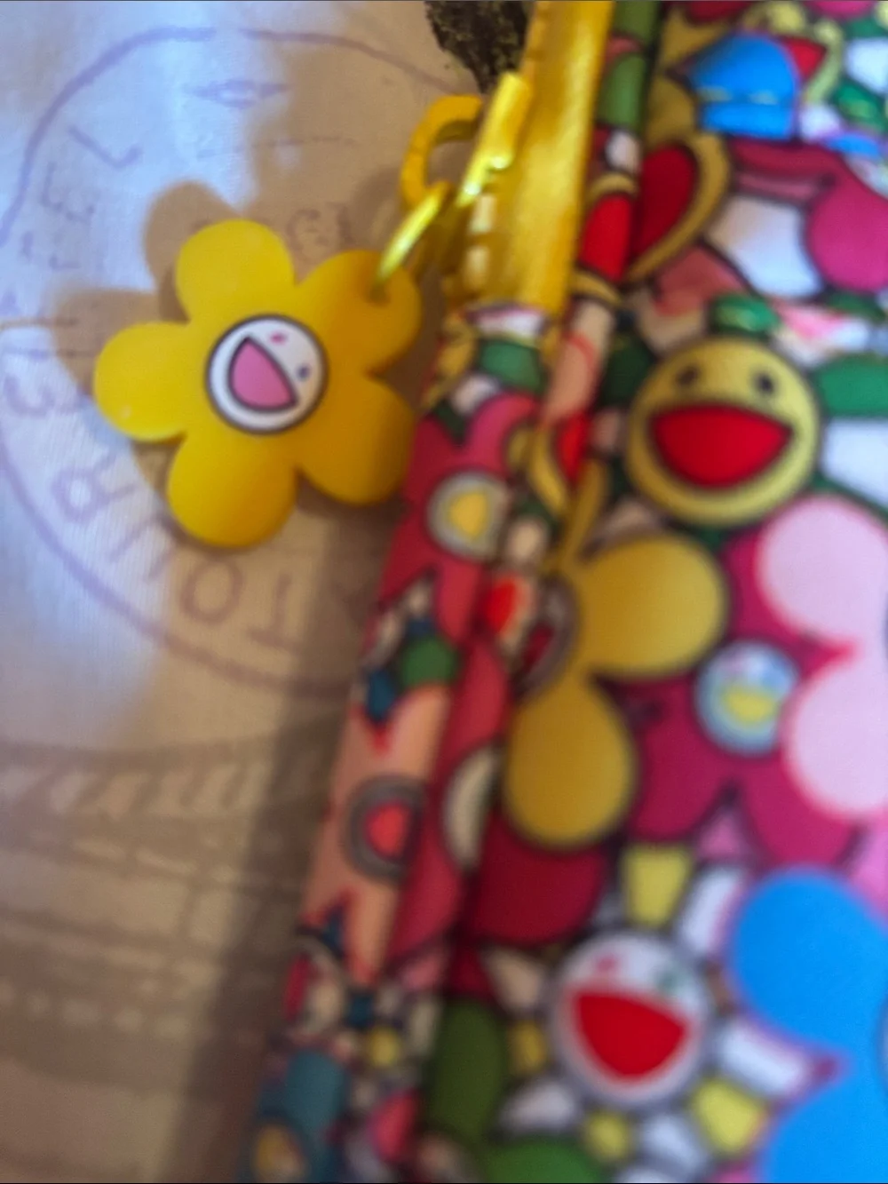 Marc Jacobs Floral Multi-Color Zip laptop Pouch NEW Murakami